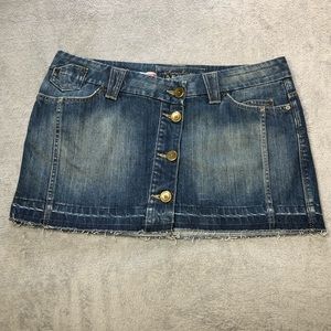 NWOT Karen Millen Denim Front Button Down Skirt